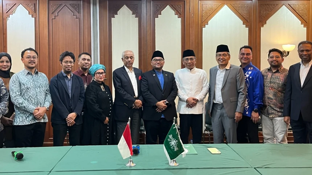 Pengurus PBNU dan Dewan Perniagaan Melayu Malaysia di Gedung PBNU, Jalan Kramat Raya 164, Jakarta, Jumat (22/5/2026). (Foto: NU Online)